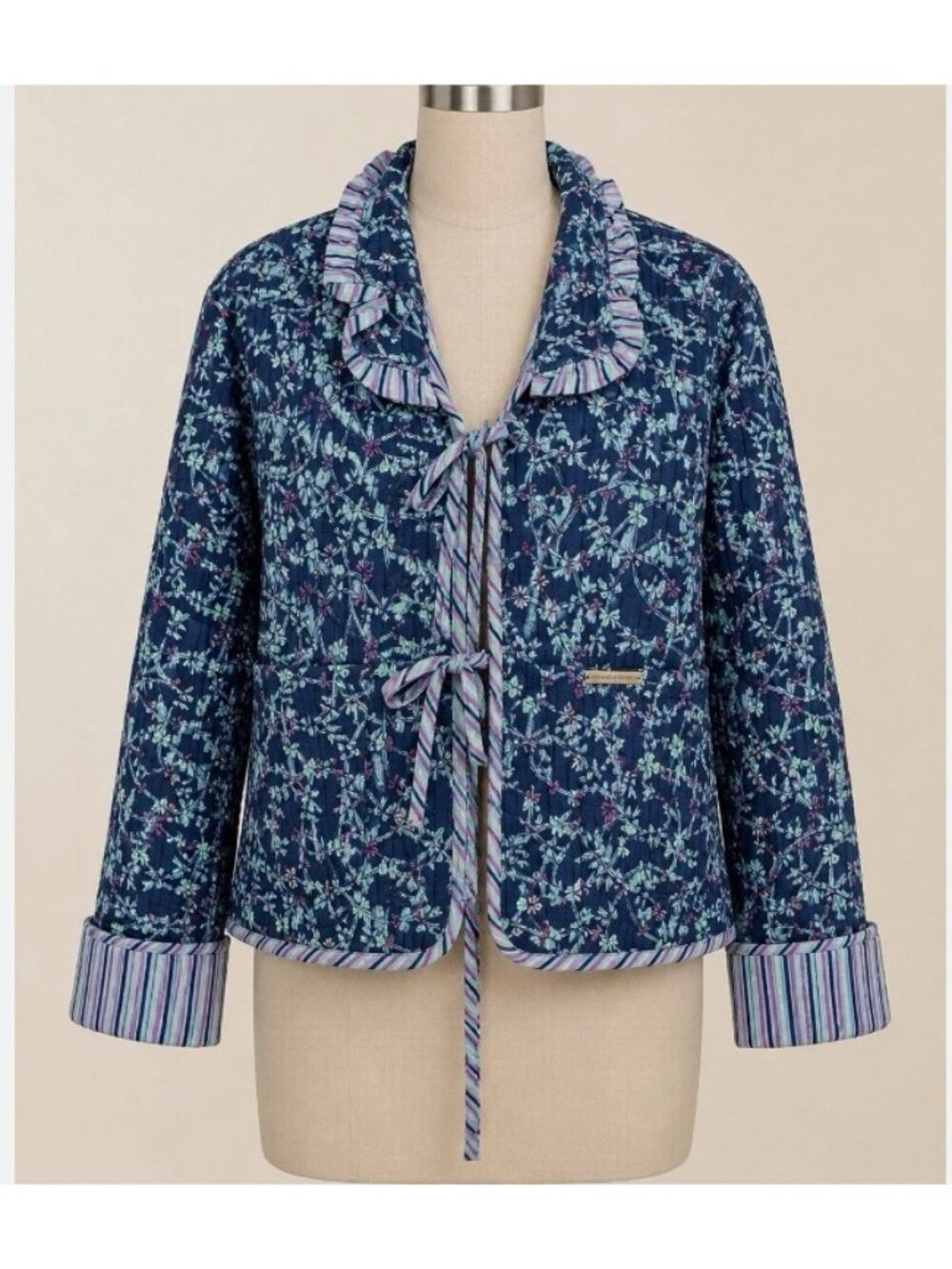 Simply Southern Ophelia Ribbon Womens L 2 Piece Maxi Skirt Jacket Set NWT Blue - Picture 2 of 13